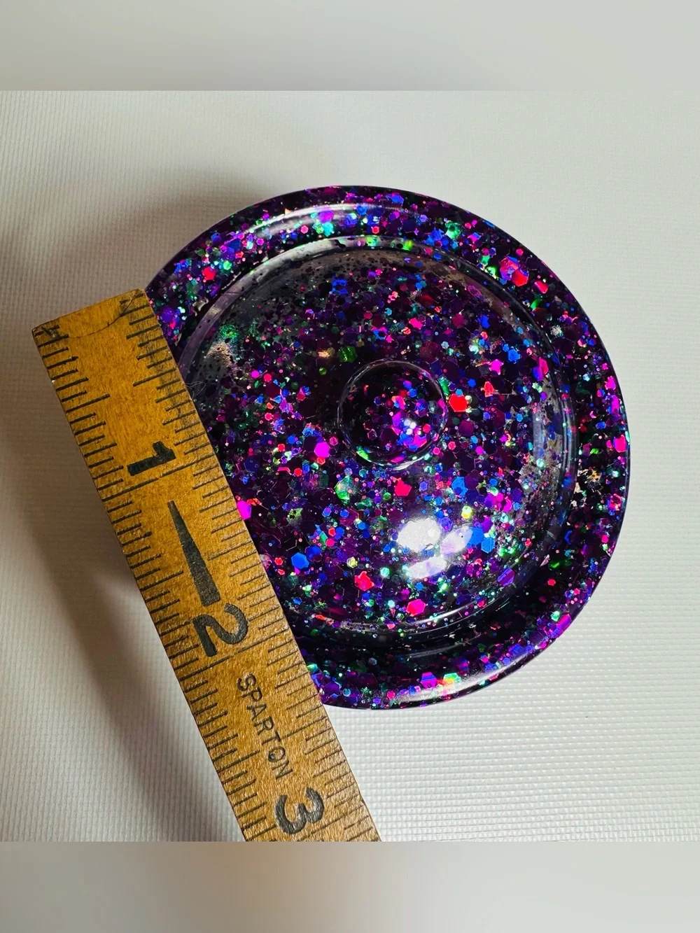 Glittery Purple Resin Jar with Lid